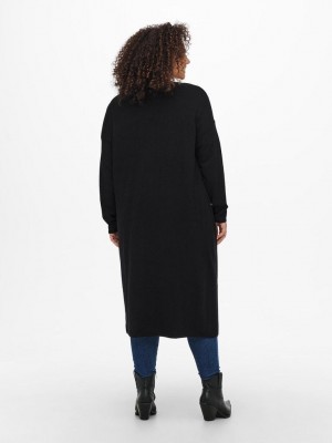 Carmakoma CARNEW ESLY LS OPEN LONG CARDIGAN K: Black | Freewear CARNEW ESLY LS OPEN LONG CARDIGAN K: - www.freewear.nl - Freewear