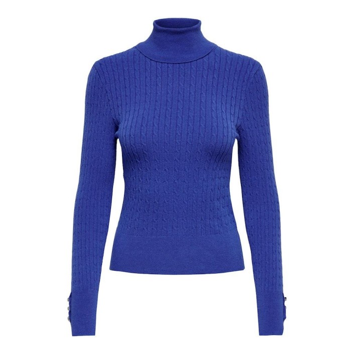 Only ONLLORELAI LS CABLE ROLLNECK KNT Bluing | Freewear ONLLORELAI LS CABLE ROLLNECK KNT - www.freewear.nl - Freewear