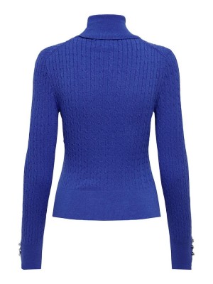 Only ONLLORELAI LS CABLE ROLLNECK KNT Bluing | Freewear ONLLORELAI LS CABLE ROLLNECK KNT - www.freewear.nl - Freewear