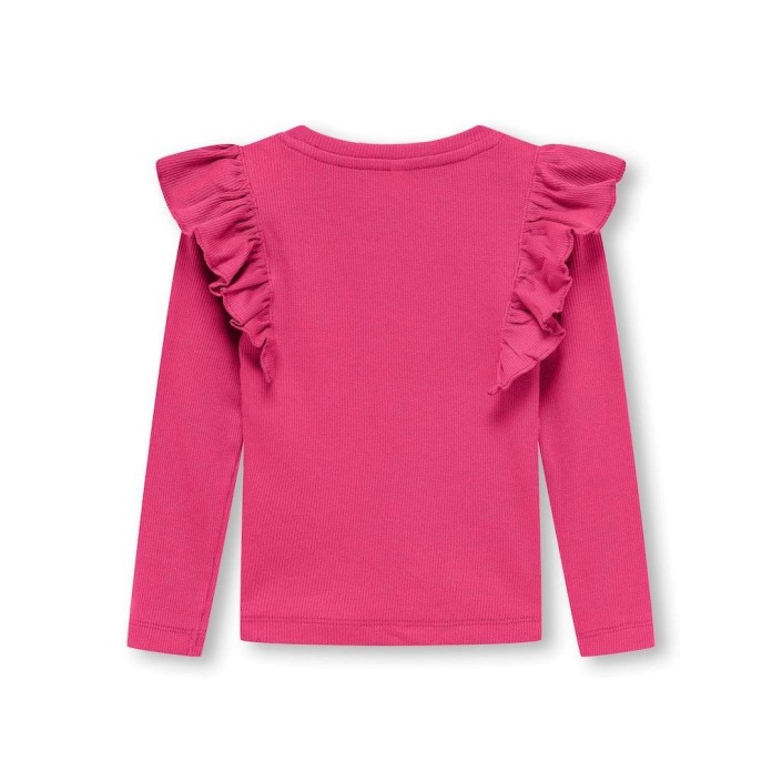 ONLY:KIDS ONLY KMGNADIA L/S FRILL TOP BOX JRS Fuchsia Purple | Freewear KMGNADIA L/S FRILL TOP BOX JRS - www.freewear.nl - Freewear