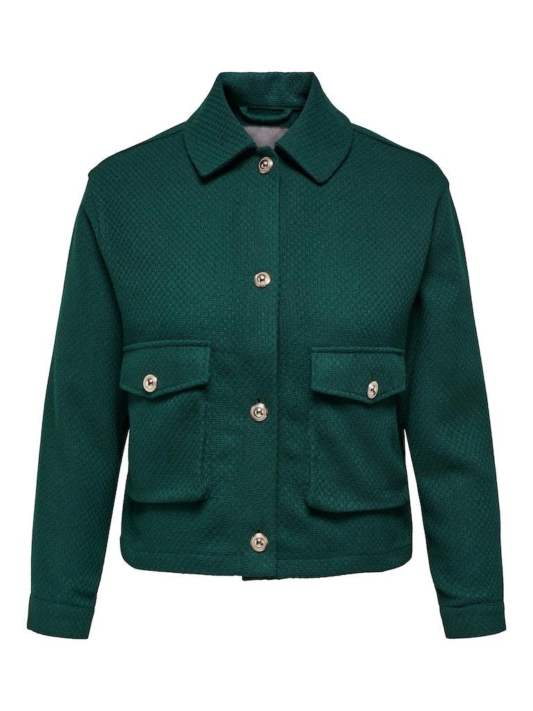 Only Carmakoma Caremily Boucle Cargo Jacket Groen Maat 44