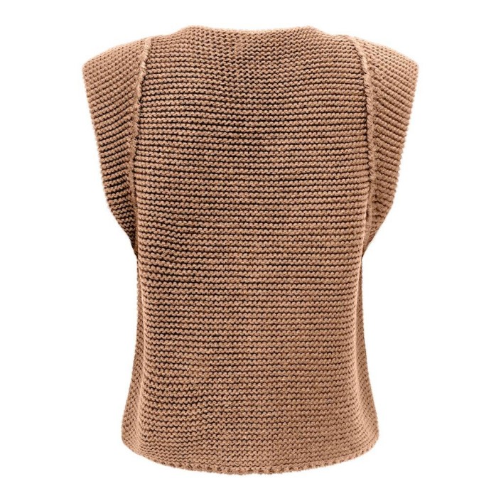 Only ONLLOUI VEST EX KNT Toasted Coconut | Freewear ONLLOUI VEST EX KNT - www.freewear.nl - Freewear