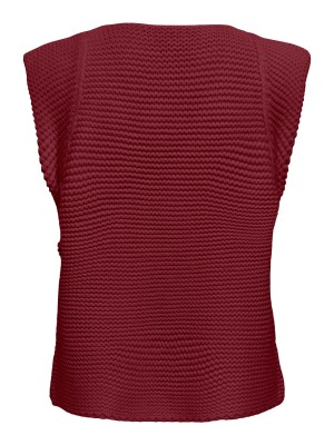 Only ONLLOUI VEST EX KNT Cabernet | Freewear ONLLOUI VEST EX KNT - www.freewear.nl - Freewear