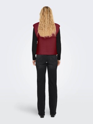 Only ONLLOUI VEST EX KNT Cabernet | Freewear ONLLOUI VEST EX KNT - www.freewear.nl - Freewear