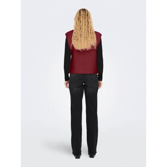 Only ONLLOUI VEST EX KNT Cabernet | Freewear ONLLOUI VEST EX KNT - www.freewear.nl - Freewear