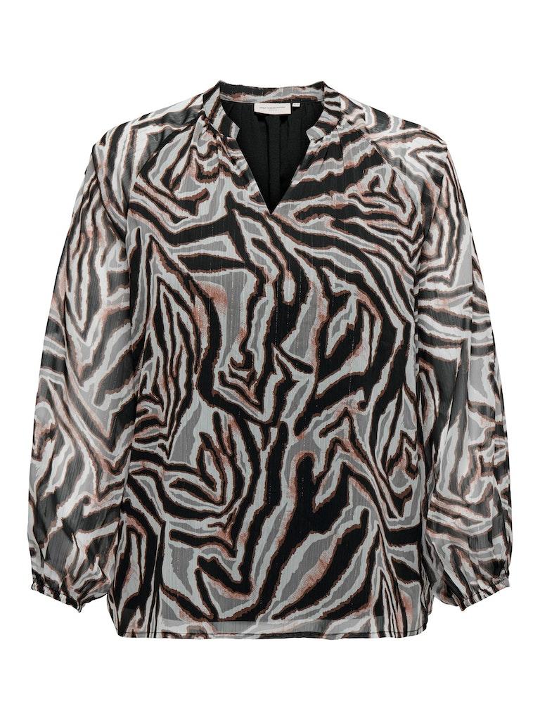 Carmakoma (Maatje Meer) Carkaia Ls V-neck Blouse Aop