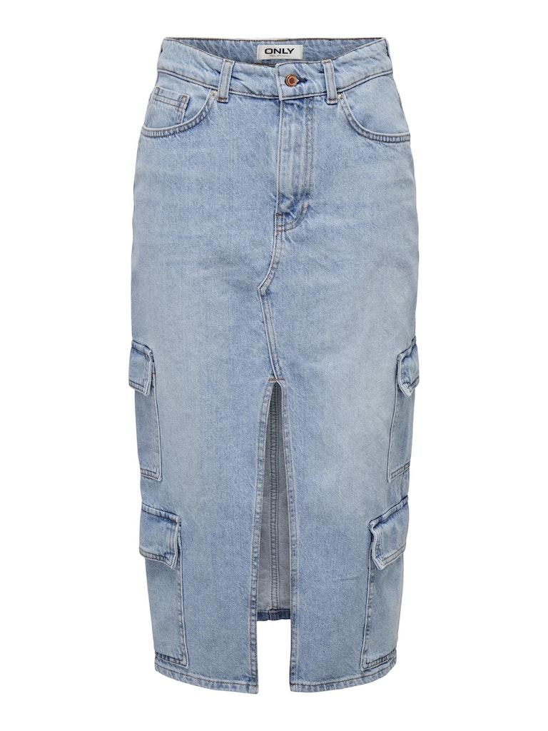 Only Onlposey Hw Midi Cargo Dnm Skirt Cr: