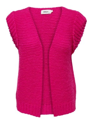 Only ONLALA LIFE SL OPEN VEST EX KNT Fuchsia Purple | Freewear ONLALA LIFE SL OPEN VEST EX KNT - www.freewear.nl - Freewear