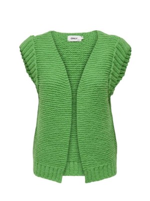 Only ONLALA LIFE SL OPEN VEST EX KNT Island Green | Freewear ONLALA LIFE SL OPEN VEST EX KNT - www.freewear.nl - Freewear