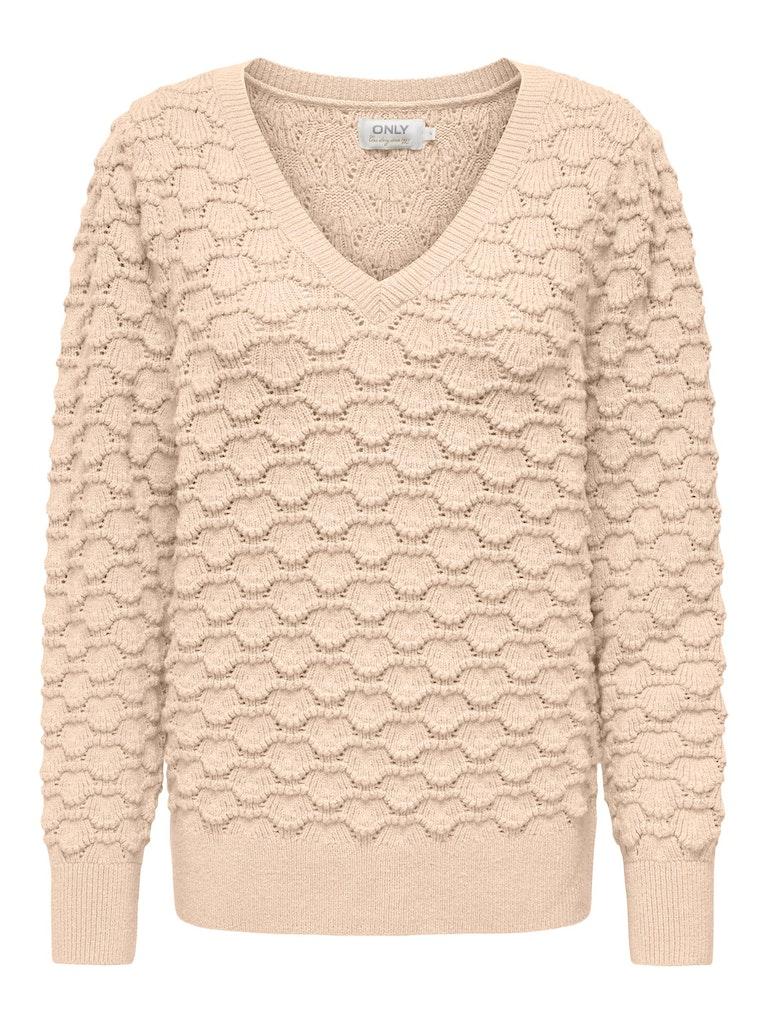 ONLY ONLMAXINE L/S V-NECK PULLOVER EX KNT Dames Trui - Maat XL