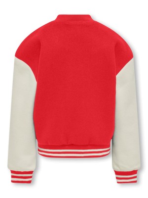 Only KOGSILJA LIFE BOMBER OTW Mars Red/Clloud Dancer | Freewear KOGSILJA LIFE BOMBER OTW - www.freewear.nl - Freewear