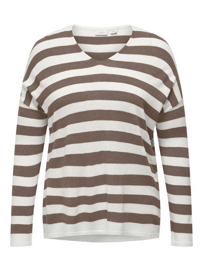 Carmakoma (Maatje Meer) Caramalia Ls Stripe V neck Knt