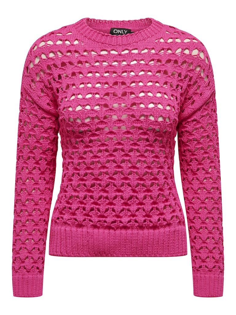 Only Trui Onllinda Ls O-neck Cc Knt 15311772 Raspberry Rose Dames Maat - M