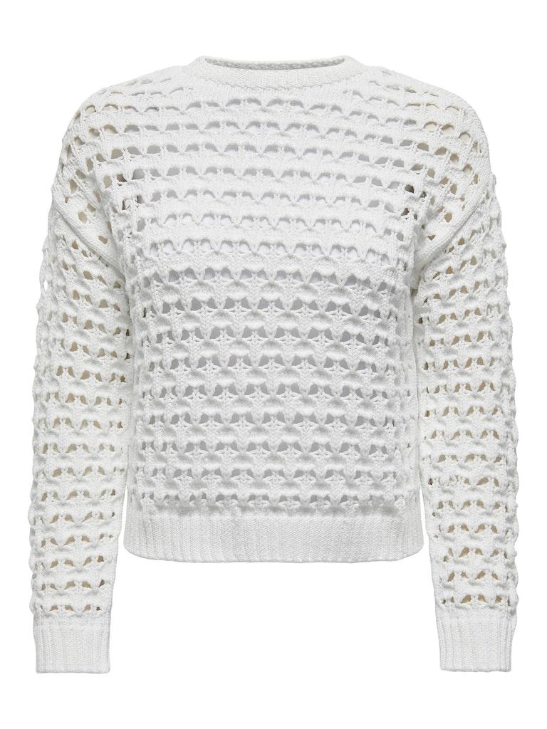 Only Trui Onllinda Ls O-neck Cc Knt 15311772 Bright White Dames Maat - XL