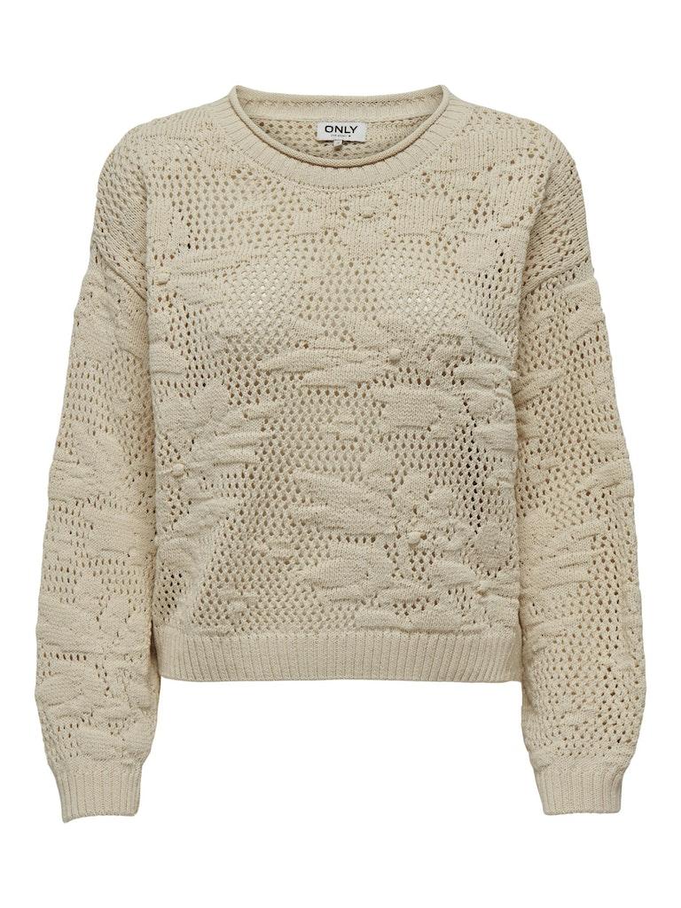 ONLCILLE LIFE LS STRUCTURE O-NECK C