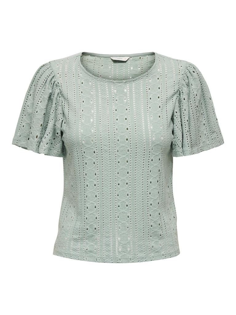 Only T-shirt Onlriverside S/s Flaired Top Jrs 15312474 Jadeite Dames Maat - XS