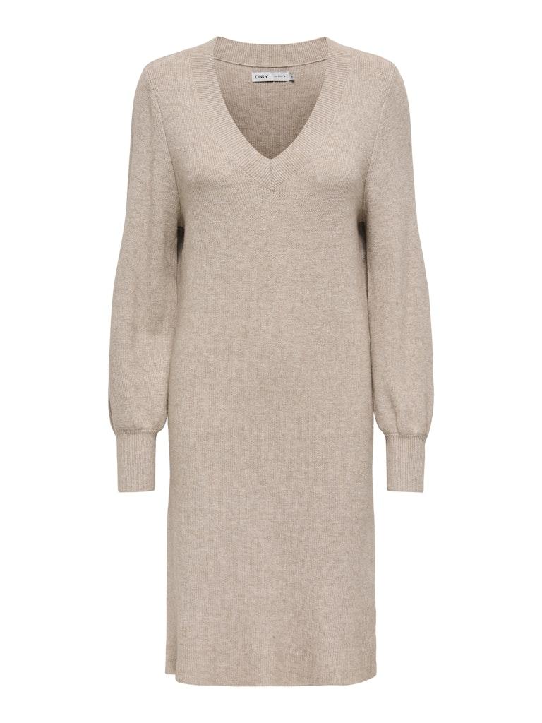 ONLY ONLKATIA LS V-NECK DRESS KNT NCA Dames Jurk - Maat M