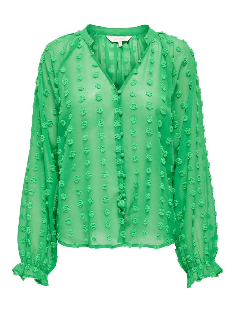 Only Blouse Onlpixi Dobby Life Button Top Wvn C 15313672 Green Bee Dames Maat - M