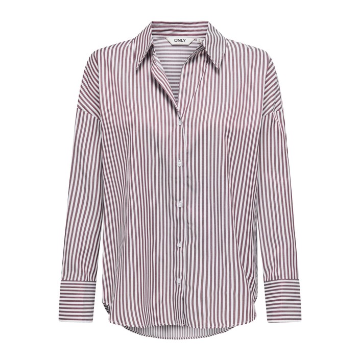 Only ONLOREGON SOLO SHIRT WVN Winetasting/SMALL BRIGHT WHITE | Freewear ONLOREGON SOLO SHIRT WVN - www.freewear.nl - Freewear