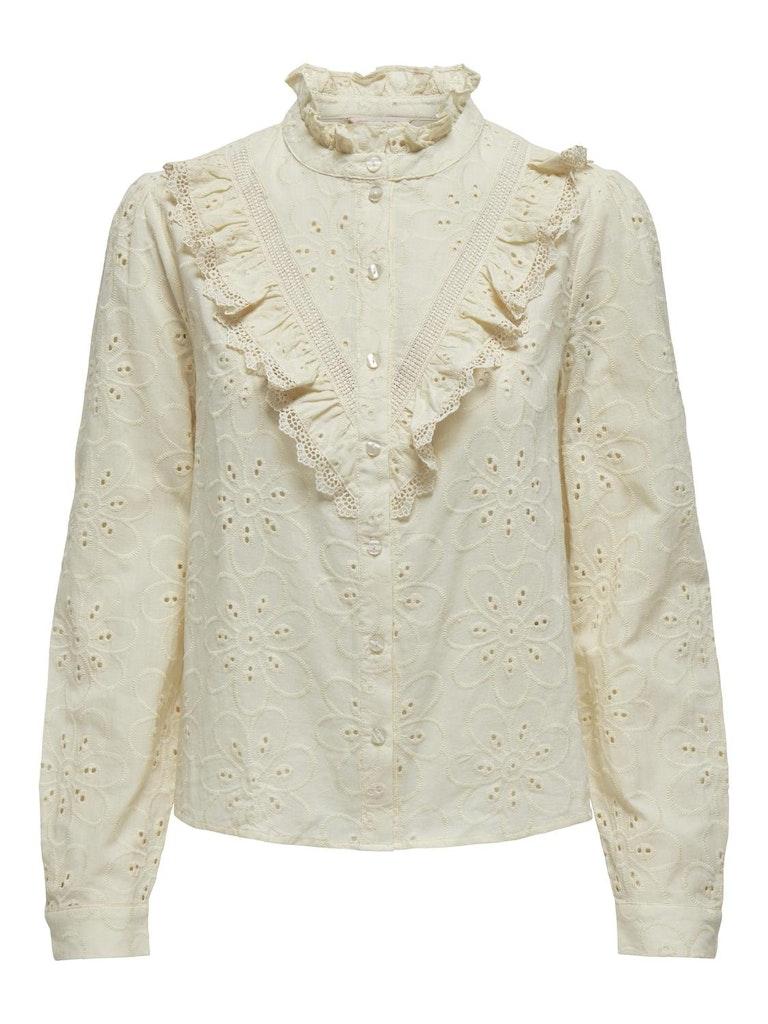 Only Onlrebecca Boa Emb Frill Shirt Wvn