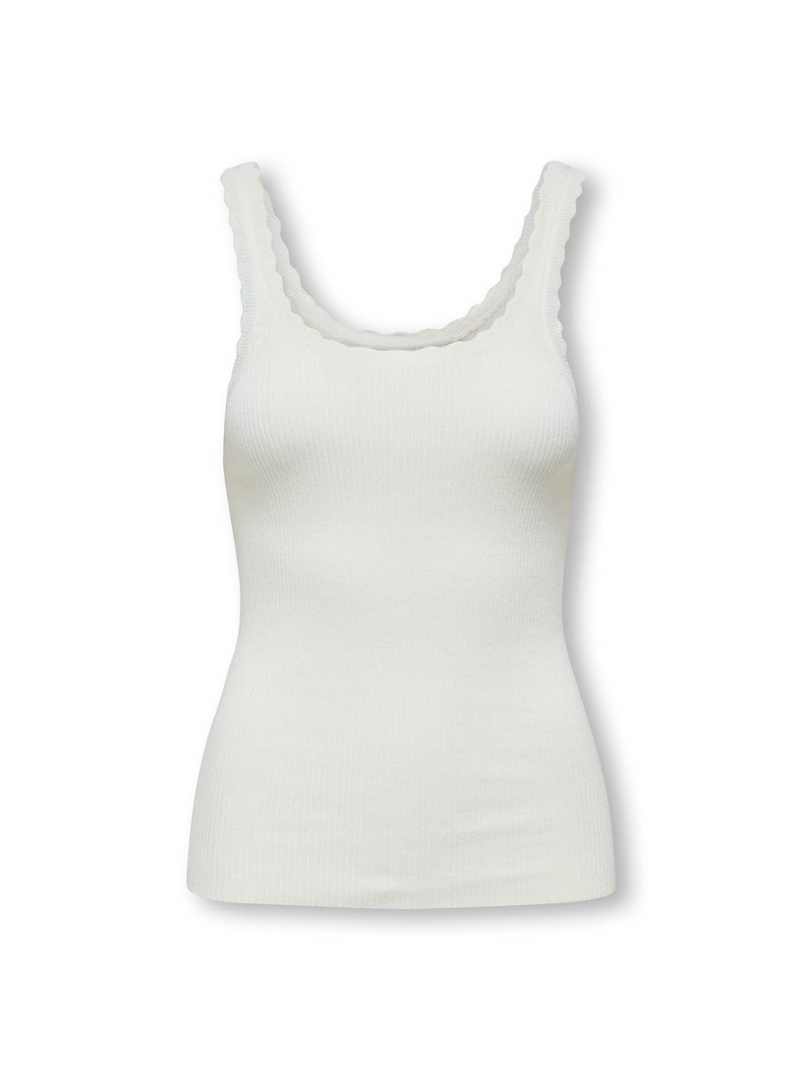 U-Neck Gebreide Tanktop Only , Beige , Dames