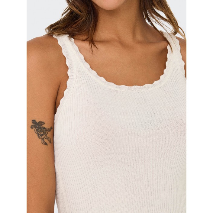 Only ONLGEMMA SL U-NECK KNT NOOS Cloud Dancer | Freewear ONLGEMMA SL U-NECK KNT NOOS - www.freewear.nl - Freewear