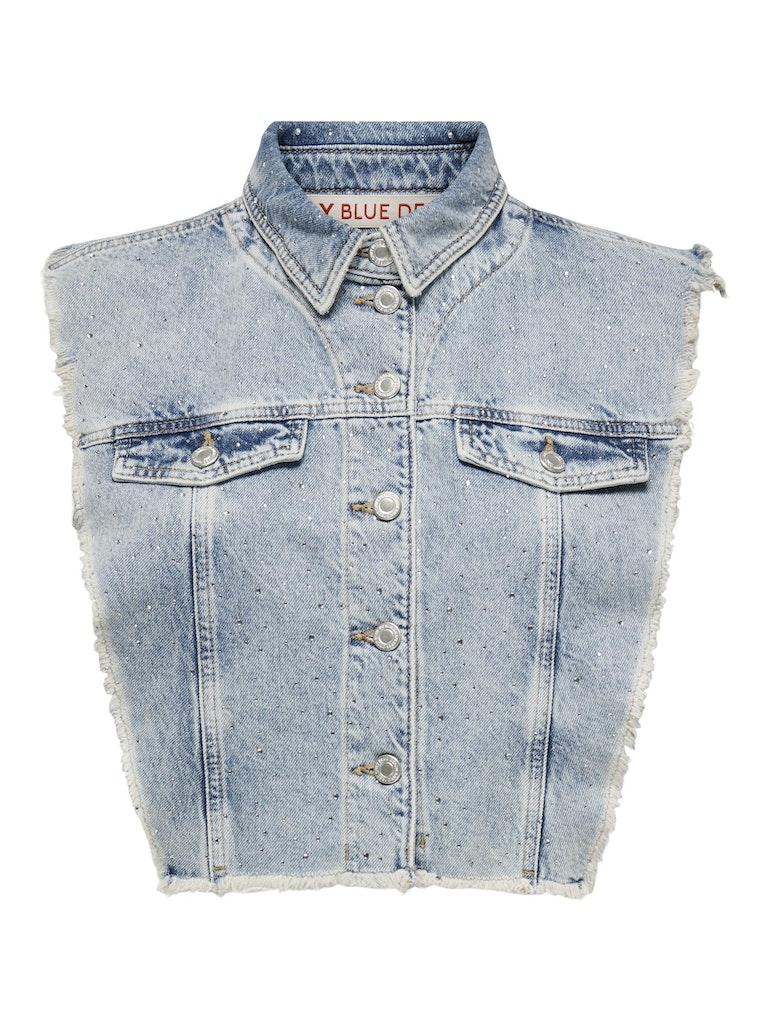 Only Onlcobain S/l Red Dnm Rhinesto Vest: