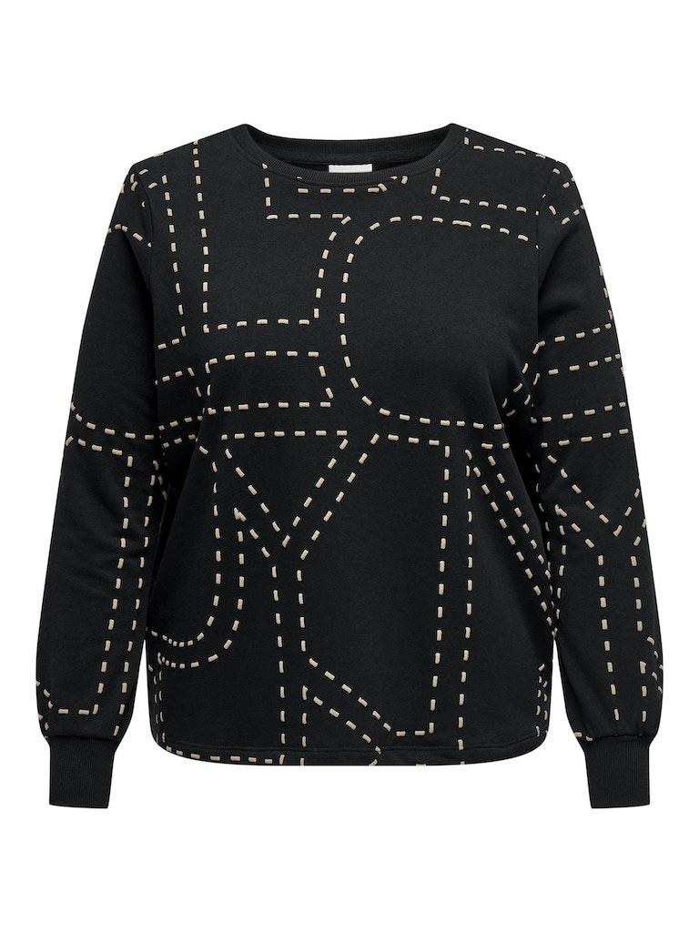 ONLY CARMAKOMA CARKUVI LIFE LS SWEATSHIRT JRS Dames Trui - Maat XL