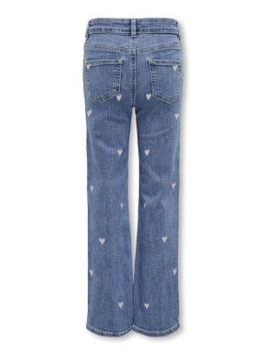Only KOGJUICY WIDE LEG HEART EMB JEANS N: Light Medium Blue Denim/EMBROIDE | Freewear KOGJUICY WIDE LEG HEART EMB JEANS N: - www.freewear.nl - Freewear