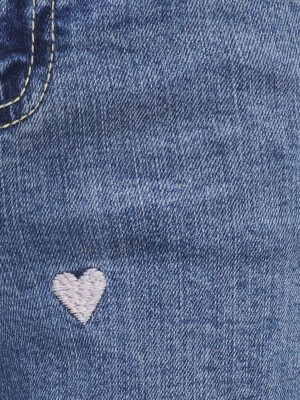 Only KOGJUICY WIDE LEG HEART EMB JEANS N: Light Medium Blue Denim/EMBROIDE | Freewear KOGJUICY WIDE LEG HEART EMB JEANS N: - www.freewear.nl - Freewear