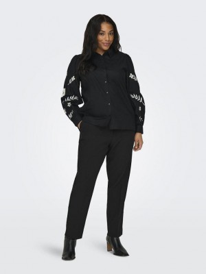 Carmakoma CARVERONICA-ELLY LIFE HW PANT TLR Black | Freewear CARVERONICA-ELLY LIFE HW PANT TLR - www.freewear.nl - Freewear