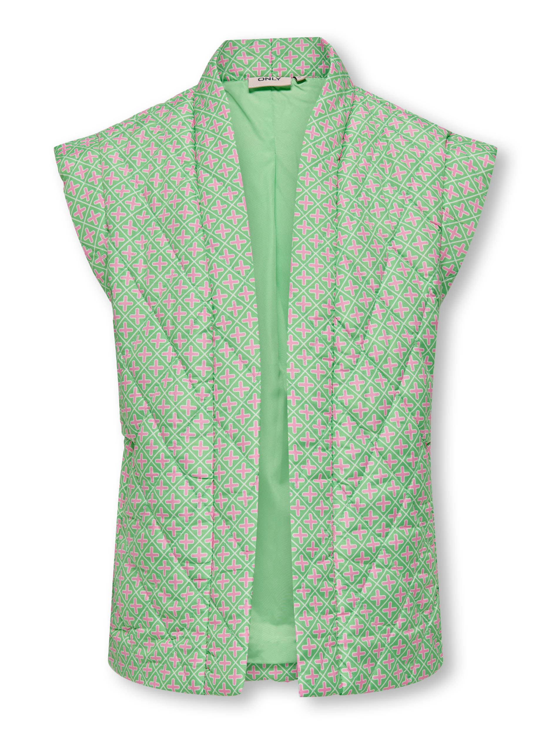 Only Kogcemma Aop Quilt Vest Cs Pnt