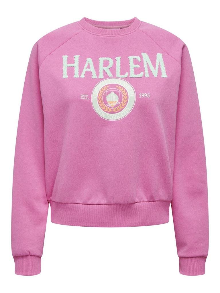 Only Trui Onlgoldie L/s Nyc O-neck Box Swt 15317023 Strawberry Moon/harlem Dames Maat - XS