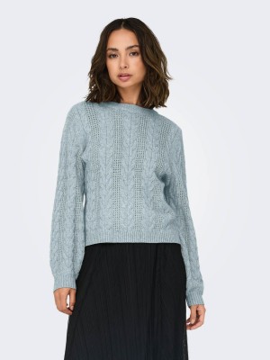 Only ONLRUBINA LS CABLE O-NECK KNT NOOS Arona/W. Melange | Freewear ONLRUBINA LS CABLE O-NECK KNT NOOS - www.freewear.nl - Freewear