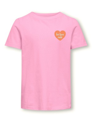 Only KOGSENNA S/S HEART TOP BOX JRS Begonia Pink/Love | Freewear KOGSENNA S/S HEART TOP BOX JRS - www.freewear.nl - Freewear