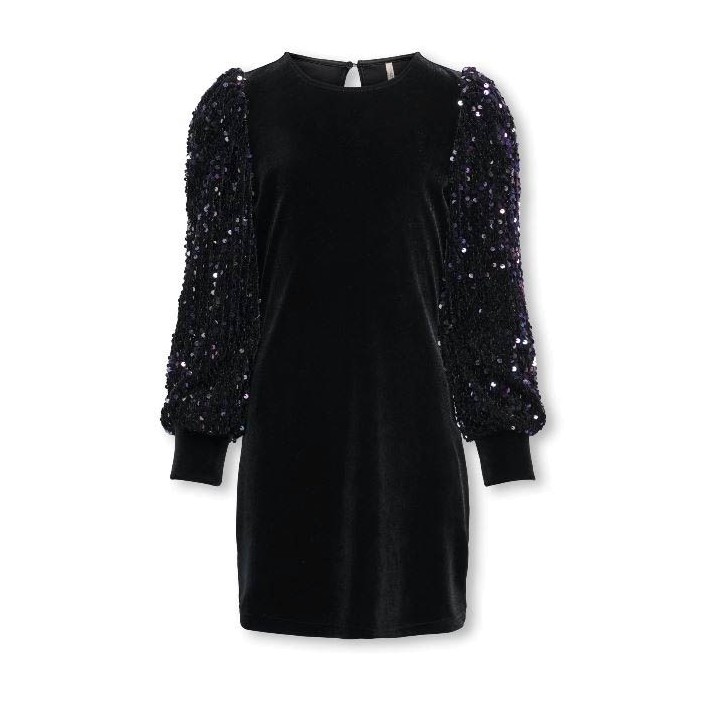 Only KOGCONFIDENCE L/S SEQUINS DRESS JRS Black | Freewear KOGCONFIDENCE L/S SEQUINS DRESS JRS - www.freewear.nl - Freewear