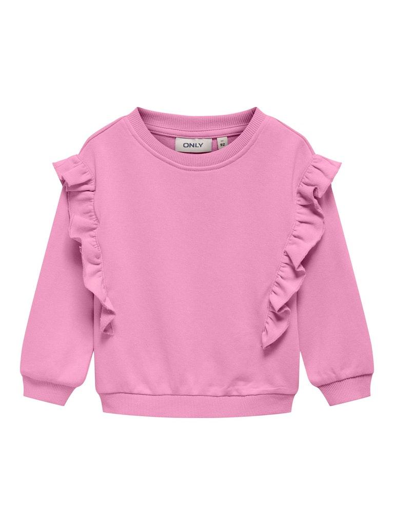 ONLY KMGNEWOFELIA LS FRILL O-NECK UB LIFE SWT Meisjes Trui - Maat 110