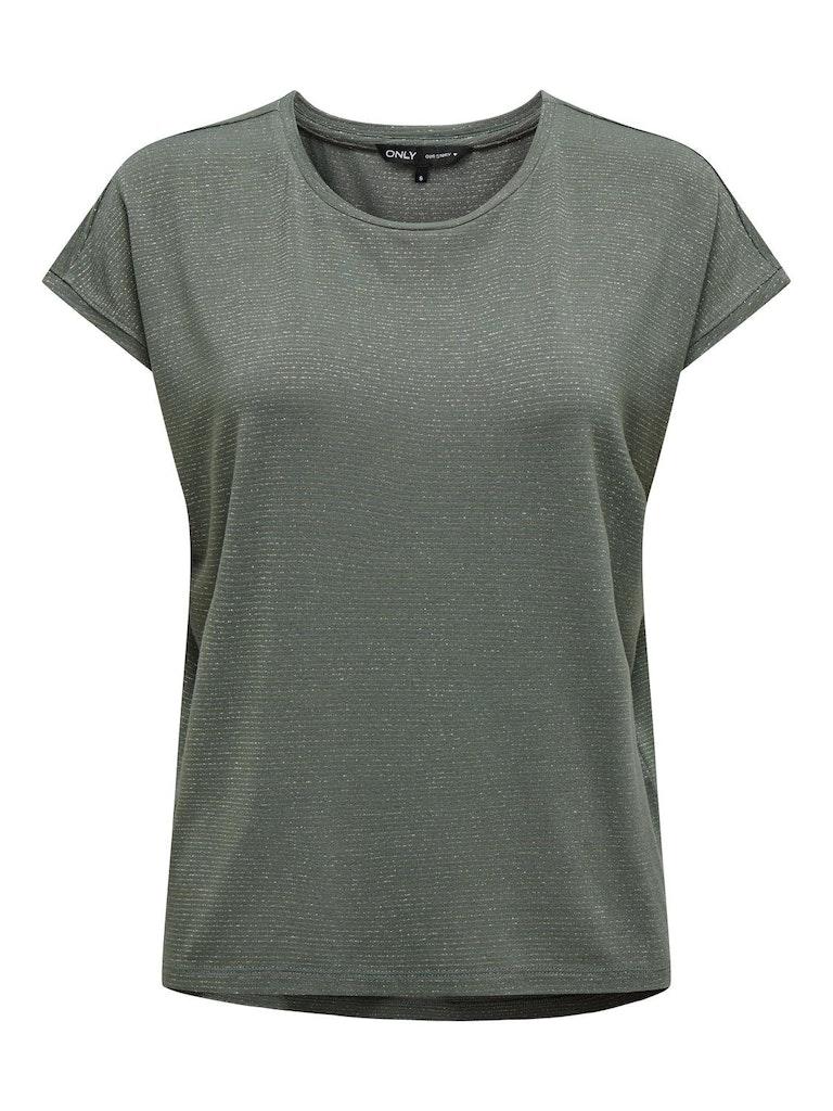 Only Onlclaudia S/s Glitter Stripe Top J: