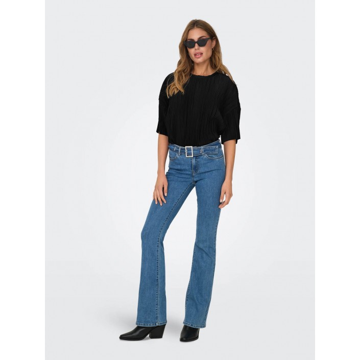 Only ONLRAVENNA S/S PLISSE TOP NOOS JRS Black | Freewear ONLRAVENNA S/S PLISSE TOP NOOS JRS - www.freewear.nl - Freewear