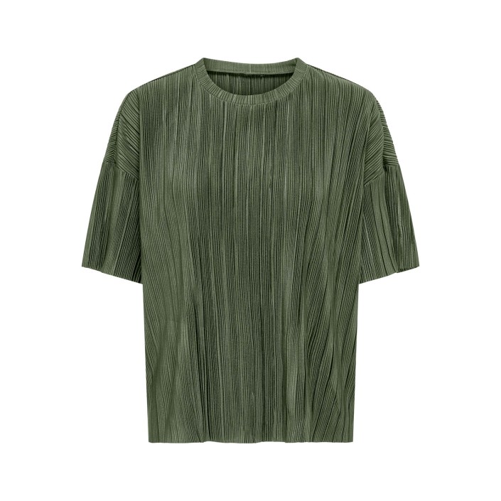Only ONLRAVENNA S/S PLISSE TOP NOOS JRS Four Leaf Clover | Freewear ONLRAVENNA S/S PLISSE TOP NOOS JRS - www.freewear.nl - Freewear