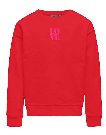 Kids ONLY zomer sweatshirt L/S meisjes - rood - Kogditte