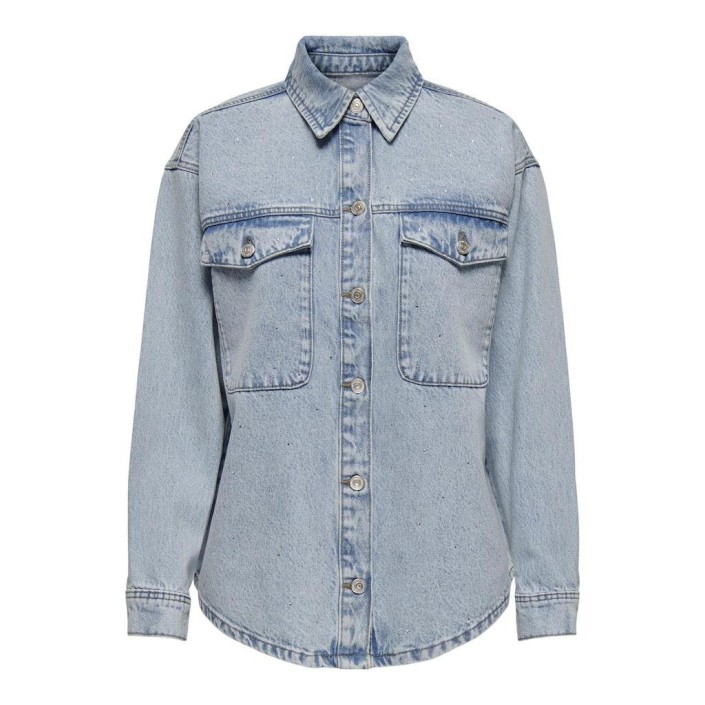 Only ONLMERCURY LS OVS RHINEST DNM JACKE: Light Blue Denim | Freewear ONLMERCURY LS OVS RHINEST DNM JACKE: - www.freewear.nl - Freewear
