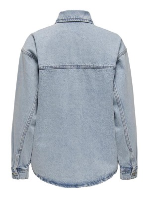 Only ONLMERCURY LS OVS RHINEST DNM JACKE: Light Blue Denim | Freewear ONLMERCURY LS OVS RHINEST DNM JACKE: - www.freewear.nl - Freewear
