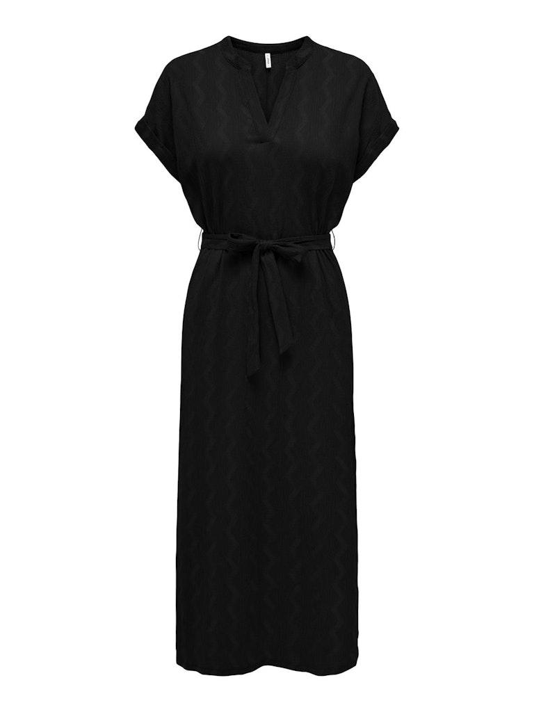 Only Jurk Onldia S/s V-neck Dress Jrs 15319998 Black Dames Maat - S
