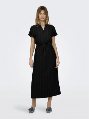 Only ONLDIA S/S V-NECK DRESS JRS Black | Freewear ONLDIA S/S V-NECK DRESS JRS - www.freewear.nl - Freewear