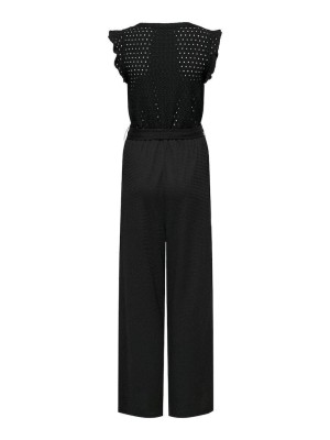 Only ONLELISA S/L V-NECK JUMPSUIT JRS Black | Freewear ONLELISA S/L V-NECK JUMPSUIT JRS - www.freewear.nl - Freewear