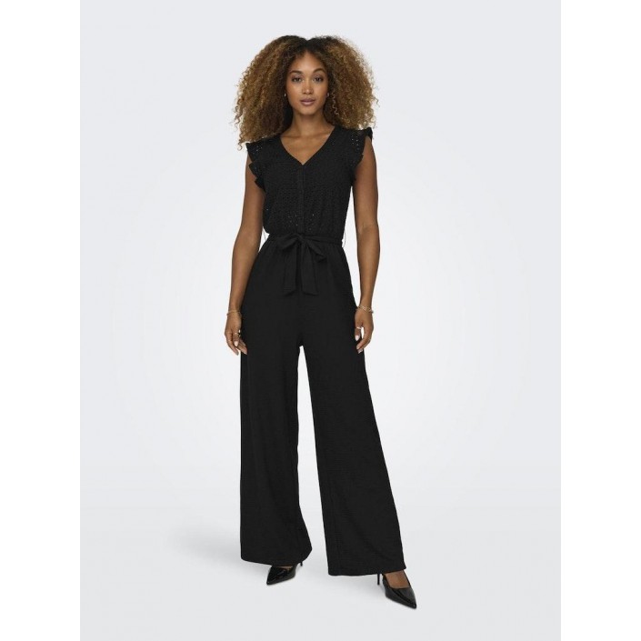 Only ONLELISA S/L V-NECK JUMPSUIT JRS Black | Freewear ONLELISA S/L V-NECK JUMPSUIT JRS - www.freewear.nl - Freewear