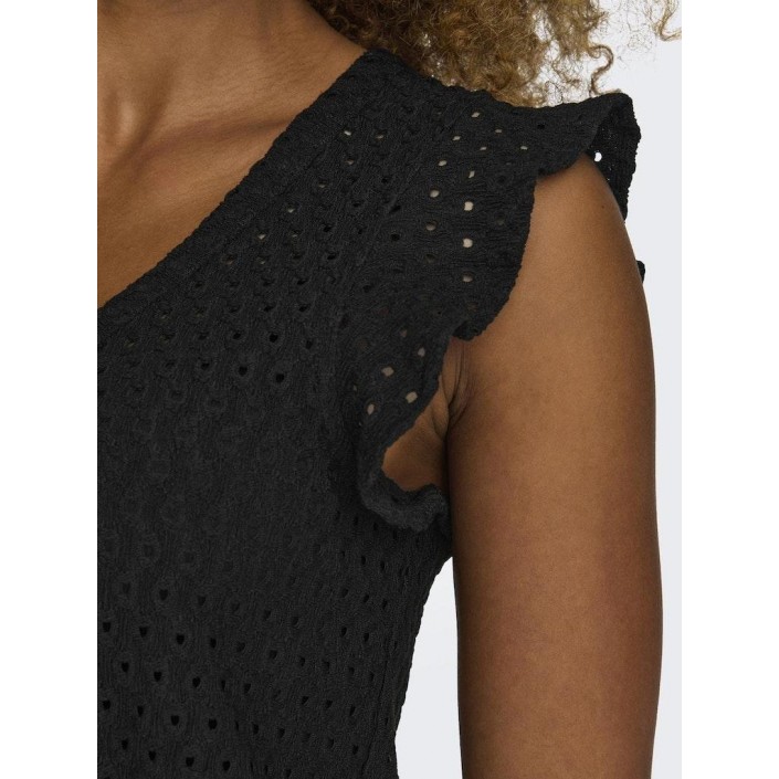 Only ONLELISA S/L V-NECK JUMPSUIT JRS Black | Freewear ONLELISA S/L V-NECK JUMPSUIT JRS - www.freewear.nl - Freewear