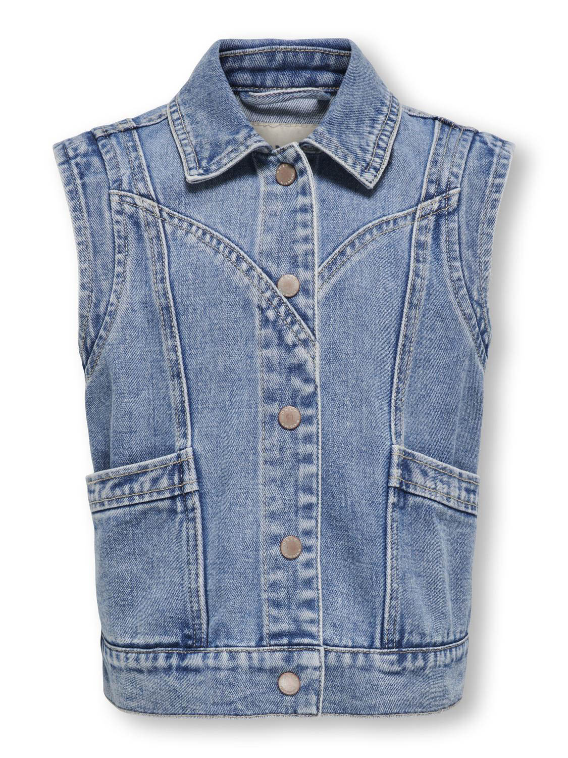 ONLY KOGKENNEDY SL DNM WAISTCOAT BJ Meisjes Gilet - Maat 140