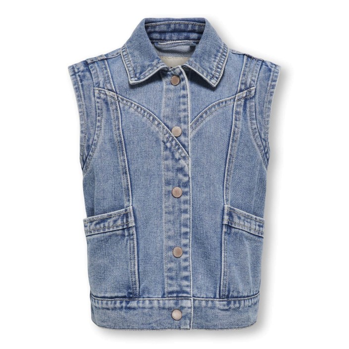 Only KOGKENNEDY SL DNM WAISTCOAT BJ Light Blue Denim | Freewear KOGKENNEDY SL DNM WAISTCOAT BJ - www.freewear.nl - Freewear